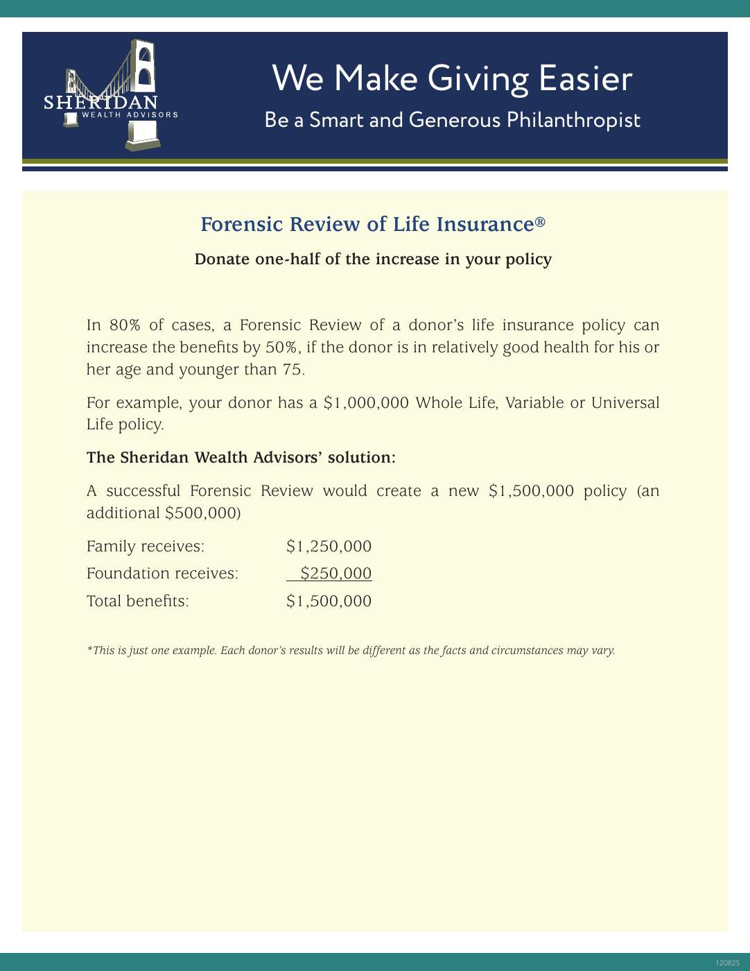 First page of the Forensic Review of Life Insurance illustration